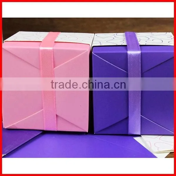 2014 New Design Lovely Card Paper Gift Box Packing Wholesale