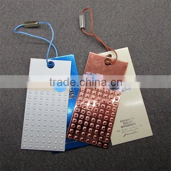 Full Square Embossed Tags For Clothing