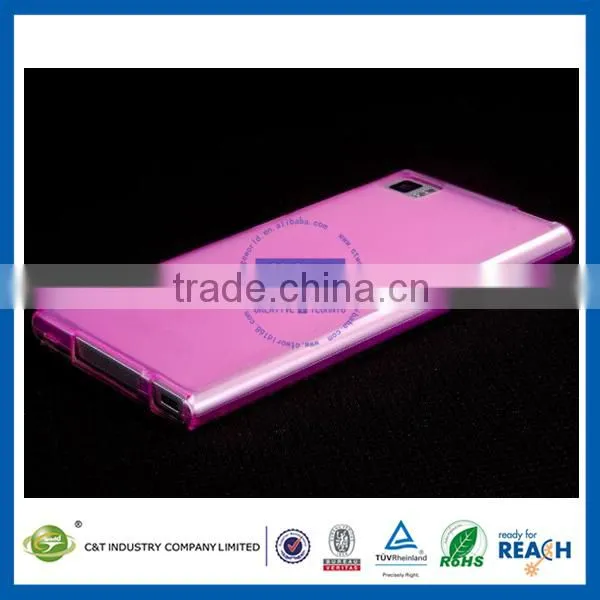 C&T China manufacturer with custom design clear tpu bumper case for xiaomi mi3