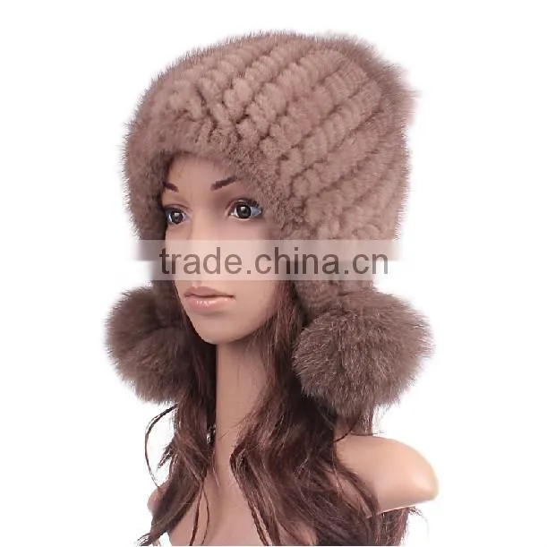 Plain Dyed Mink Fur Hat