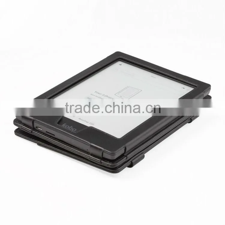 Book style Leather Case for kobo aura hd,Stand Leather case for kobo aura hd