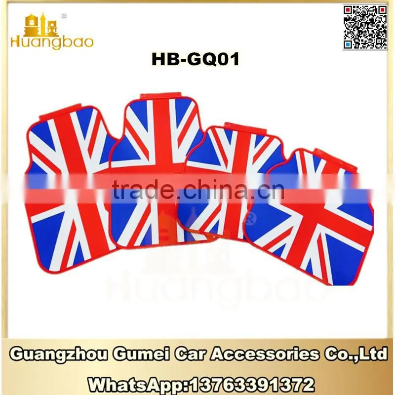 Hottest england flag rubber car mats PVC new car mats