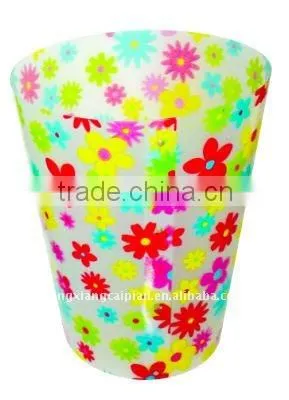 plastic trash can