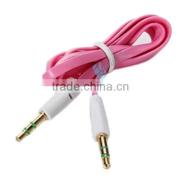 3.5mm M To M Stereo Auxiliary Cable Flat AUX Cable