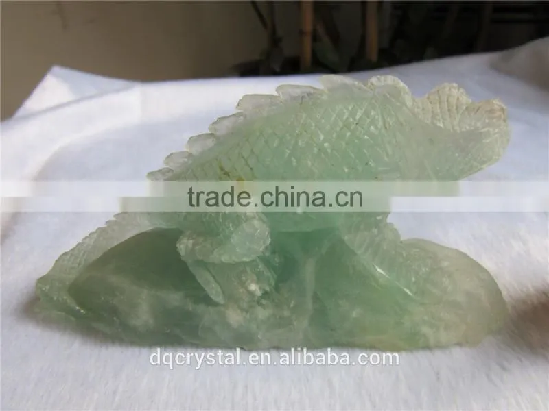 2015 best seller green fluorite lizard carving gifts decoration