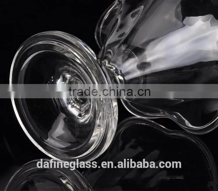 240ml Creative transparent flower shape glass ice cream cup dessert bowl