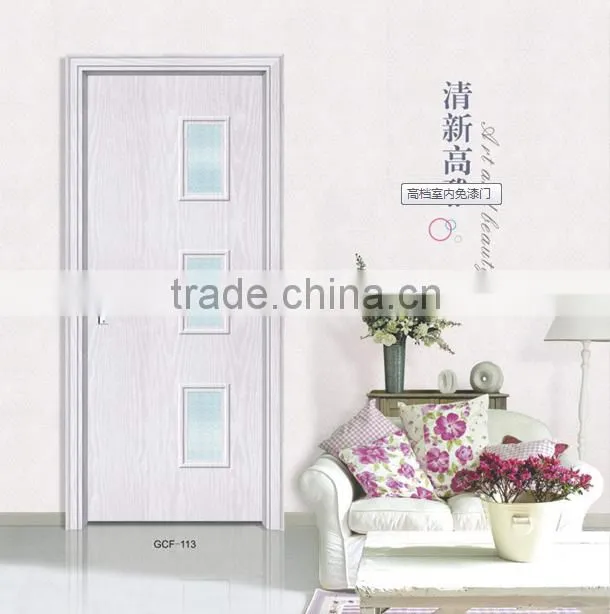 2016 Hot Selling Glass pvc wooden door