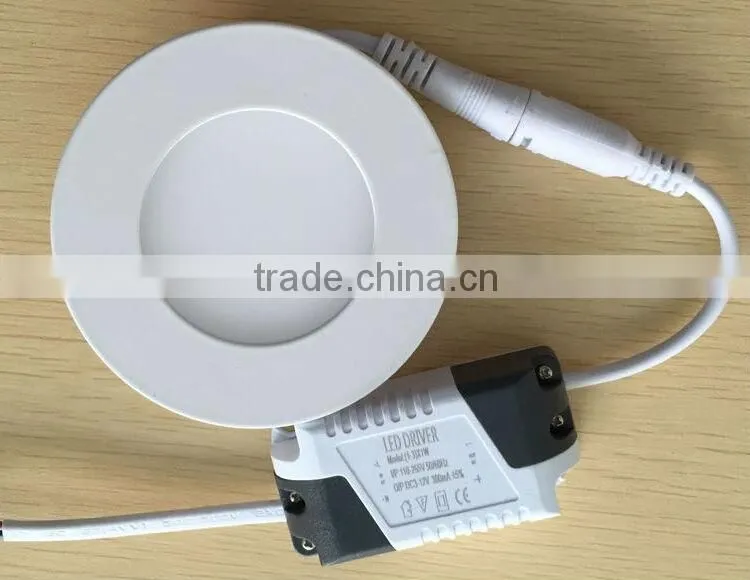 smd2835 110v/220v slim led panel light 3w