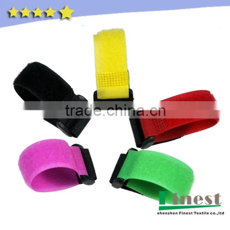 Custom hook and loop adjustable cable tie cable strap