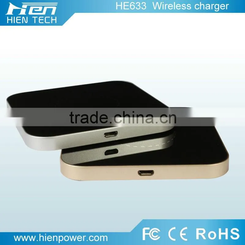 Ultra thin Qi induction charging pad Slim 5V1A Qi wireless charger