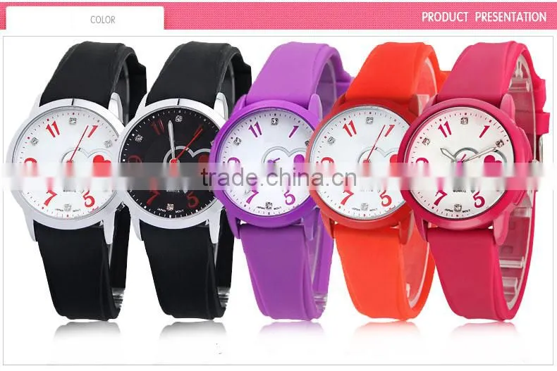 Custom fancy colorful silicone watch,japan movt watch,wrist lady watch cheap silicon custom watches