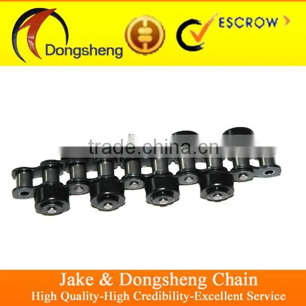 zhejiang yongkang carbon steel conveyor chains with rubber roller attachments
