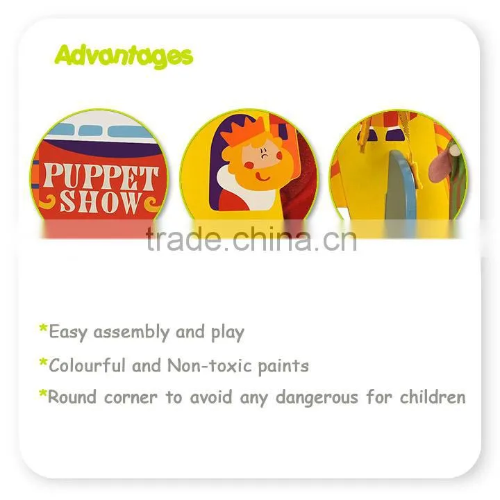 Wooden Toy Theatre Boy Play