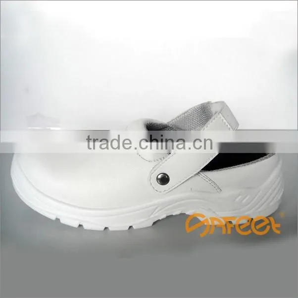 EN ISO 20345 micro fiber material steel toe cap protection esd white shoes lab shoes pure white shoes manufacturer SA-6122