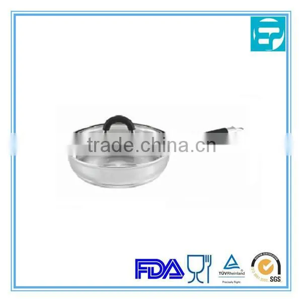 26cm stainless steel silicone handle frying pan
