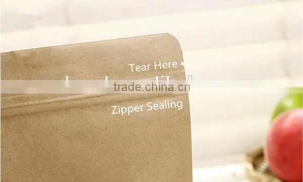 Zipper bag/brown paper shopping bag