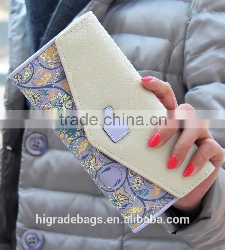 New Fashion Flower Women Wallet 5 Colors Floral Wallet Long Popular Portable Purse Delicate Casual Lady Cash Purse Wallets