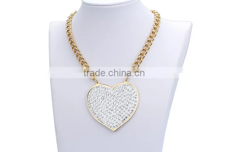 broken heart shaped stainless steel chain necklace jewery set