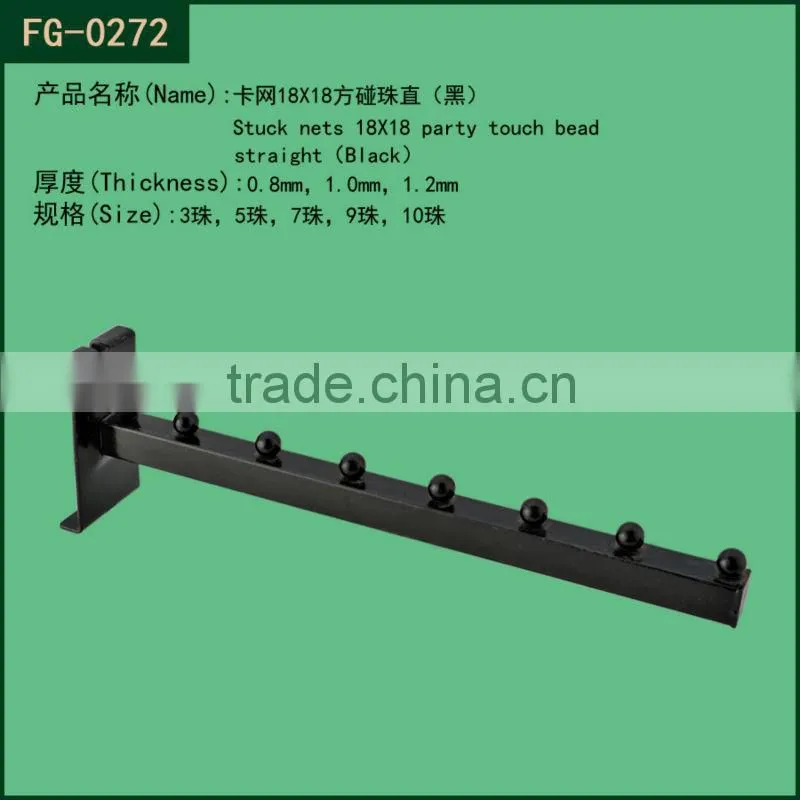 Black gridwall waterfall bracket / Slatwall Hangrail Rectangular Bracket