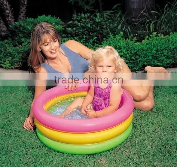 Household Large size inflatable children pool,2 Ring family swimming pool