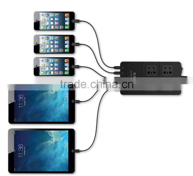 6 Gang EU Power Strip with CE/ROSH