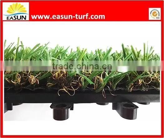 Plastic Flooring cover interlocking synthetic turf tile