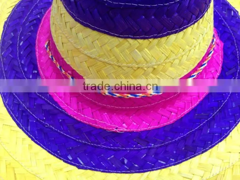 wide brim sombrero straw hat
