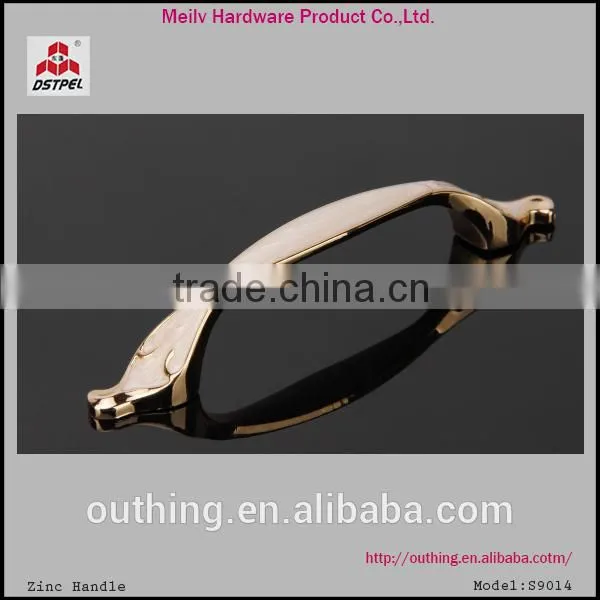 Fancy modern Feather shape zinc cabinet handle new arrival and hot sales V