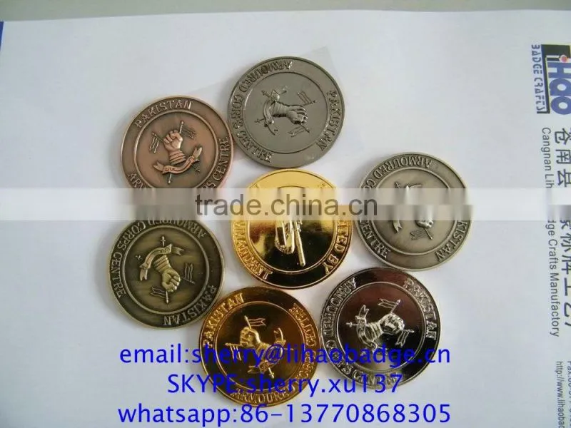 2016 High quality die casting cheap custom coins with hollow out logo