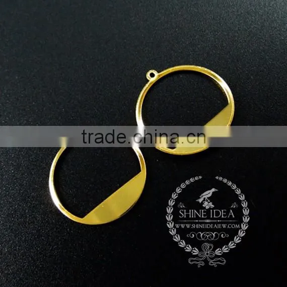 20mm gold plated hollow round pendant charm DIY earrings chandelier jewelry supplies 1850254