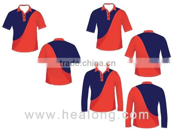 Long sleeves, middle-length sleeves cricket uniform