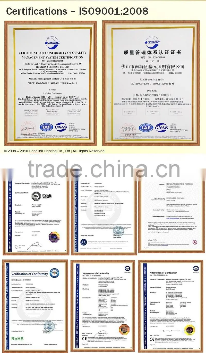 CE RoHS and TUV certificated 6w 9w 12w ceiling recessed LED panel light
