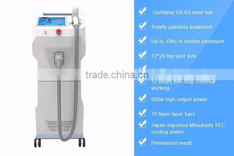 Best Painless and Permanent Depilator professional 808 diode laser hair removal machine