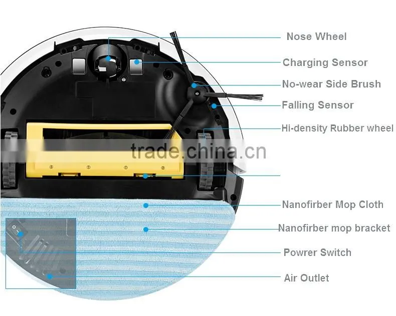 Intelligent Robotic Vacuum Cleaner Robotic margic Floor washing Cleaner mop cleaner