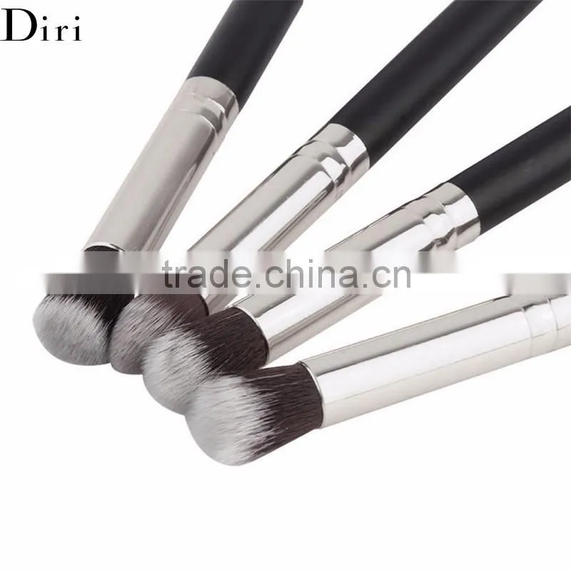 Portable Cosmetic 4pcs Black Angled Eye Liner Eyebrow Makeup Brushes