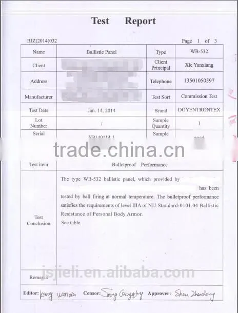 140gsm UHMWPE Bulletproof UD Fabric stab resistant ballistic cloth for bulletproof plate/amor/vest
