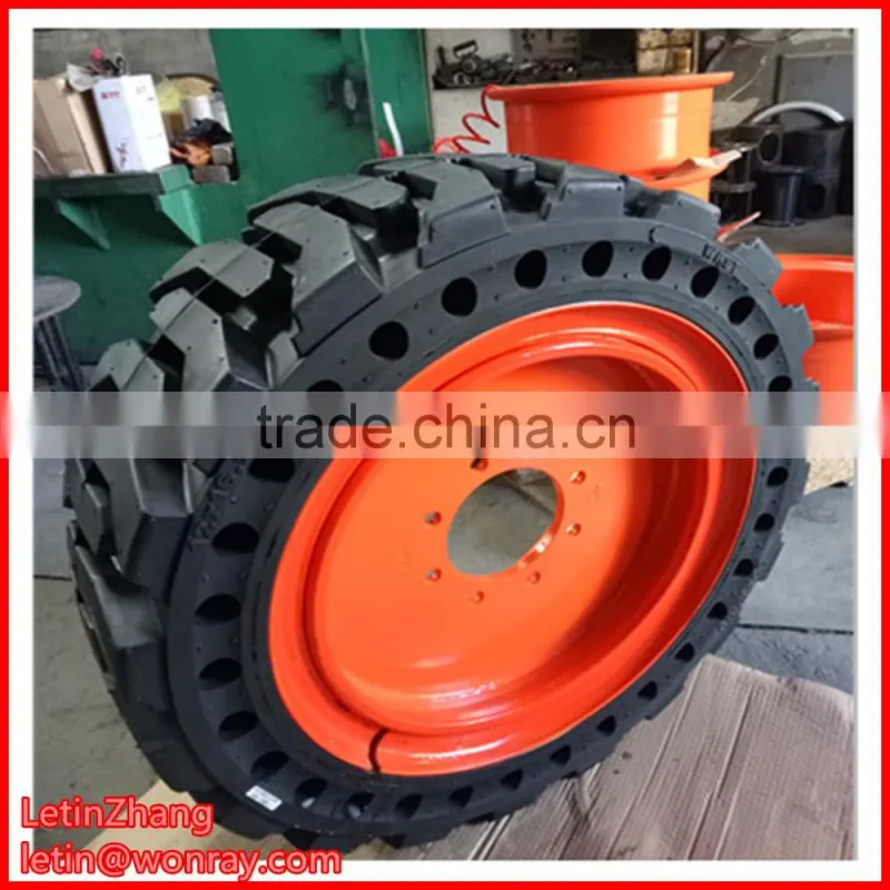 Factory Price High Quality Skid Steer Solid Rubber Tires WithRim 10x16.5 30x10-16 For Trailers Manufacturer With Long Warranty