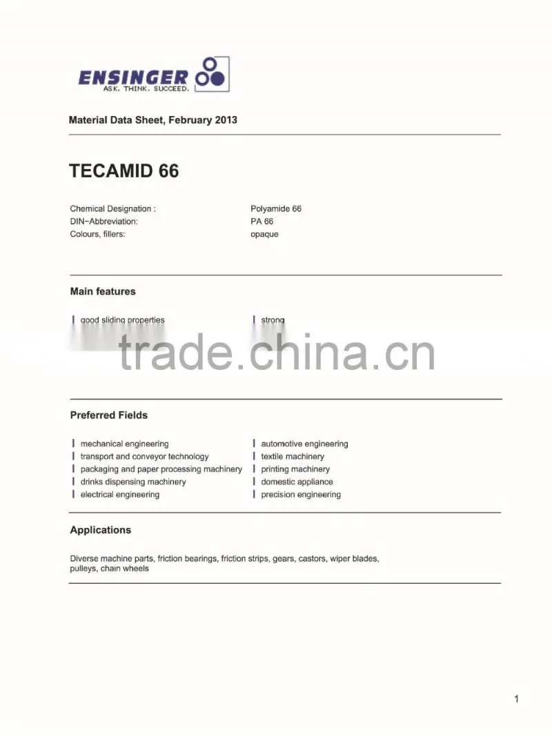 Made in China nylon gears nylon pinion gears