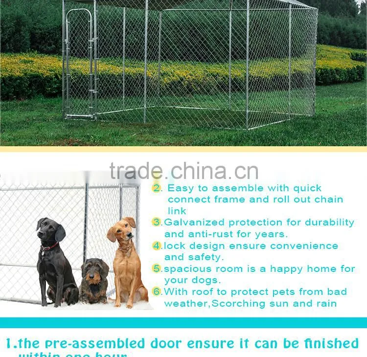 For Amazon and eBay store wholesale large outdoor dog kennel with roof metal dog house