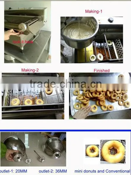 Automatic donut making machine/donut fryer machine