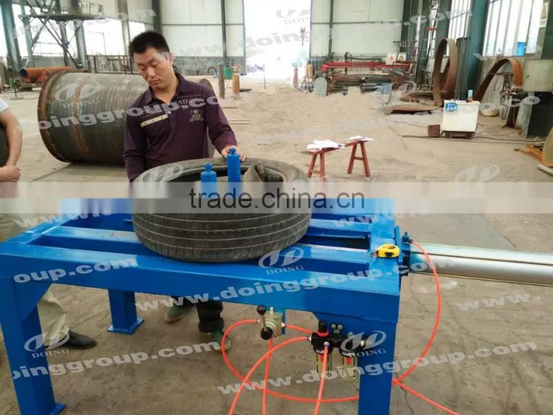 No need power! doubling and unpacking machine/tire cutting machine packed waste tyres for storage space saving