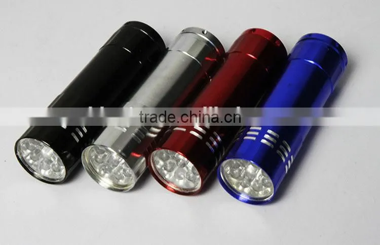 3AAA Battery mini 9 LED led flashlight cheap flashlight