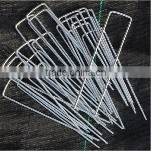 20CM LONG HEAVY DUTY METAL U-SHAPED GARDEN STAPLE PEGS - IDEAL FOR SECURING LANSCAPE MEMBRANE/NETTING/FLEECE
