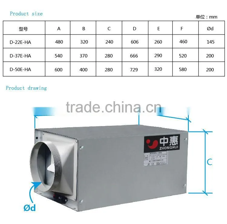 home hepa air purifier with heat recovery function