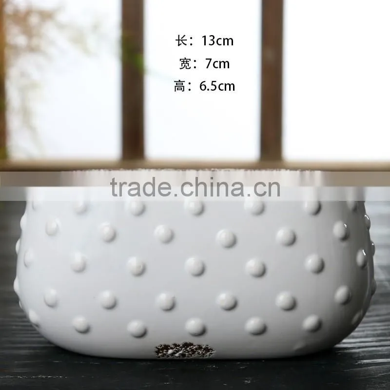 New design succulent samll white ceramic flower pots wholesale