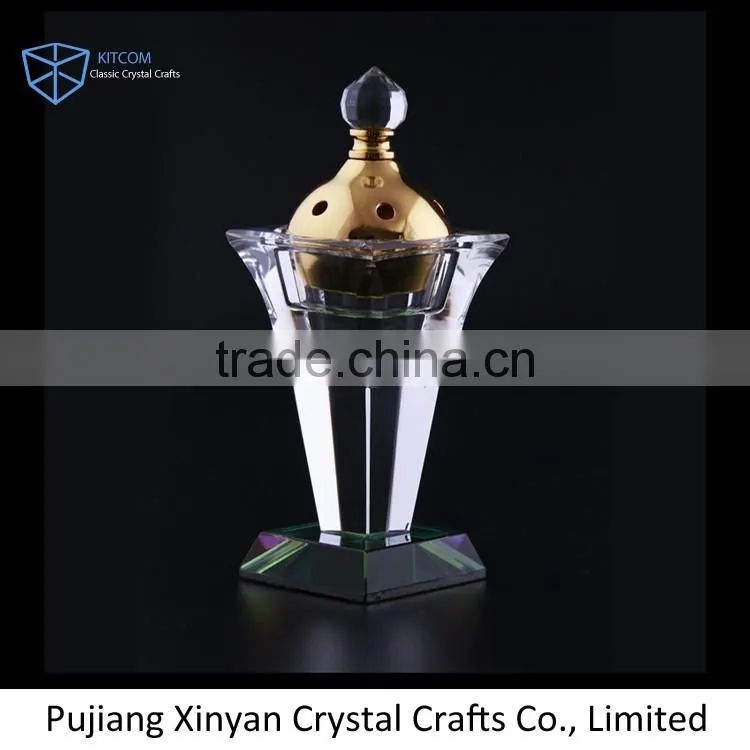Fashionable crystal mesh incense burner with metal
