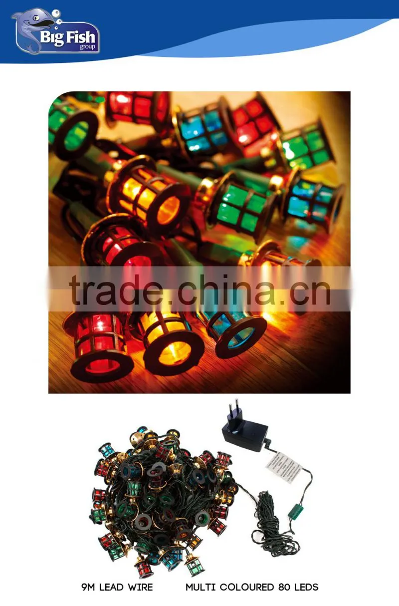 home decor hot selling 80 static Coloured Outdoor LED 3D Lantern Lights