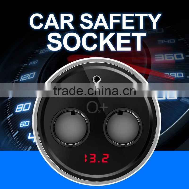 2017 Double cigarette car cigarette lighter socket dual usb car charger