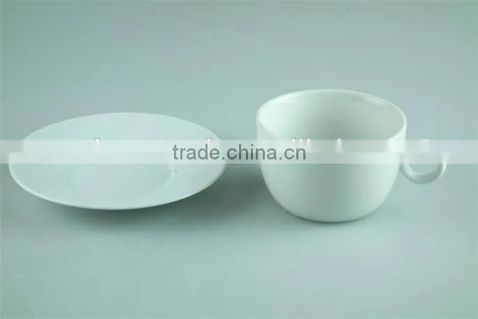 White cheap ceramic teapot with cup set for tea/coffee use