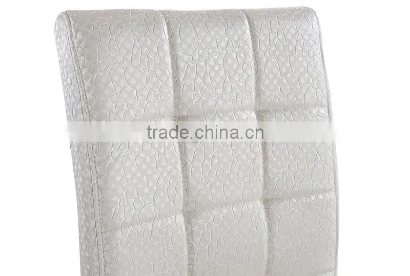 HOT SALE PU leather cover dining chair with stainless steel frame